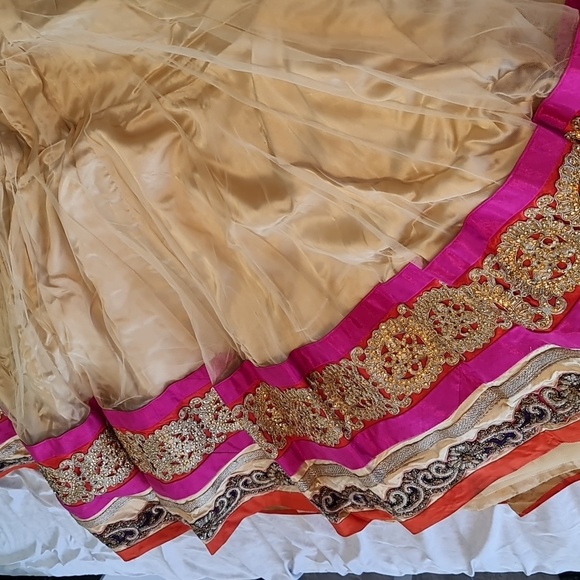 Lengha - long skirt south asian adjustible waist with dupatta - Picture 9 of 17